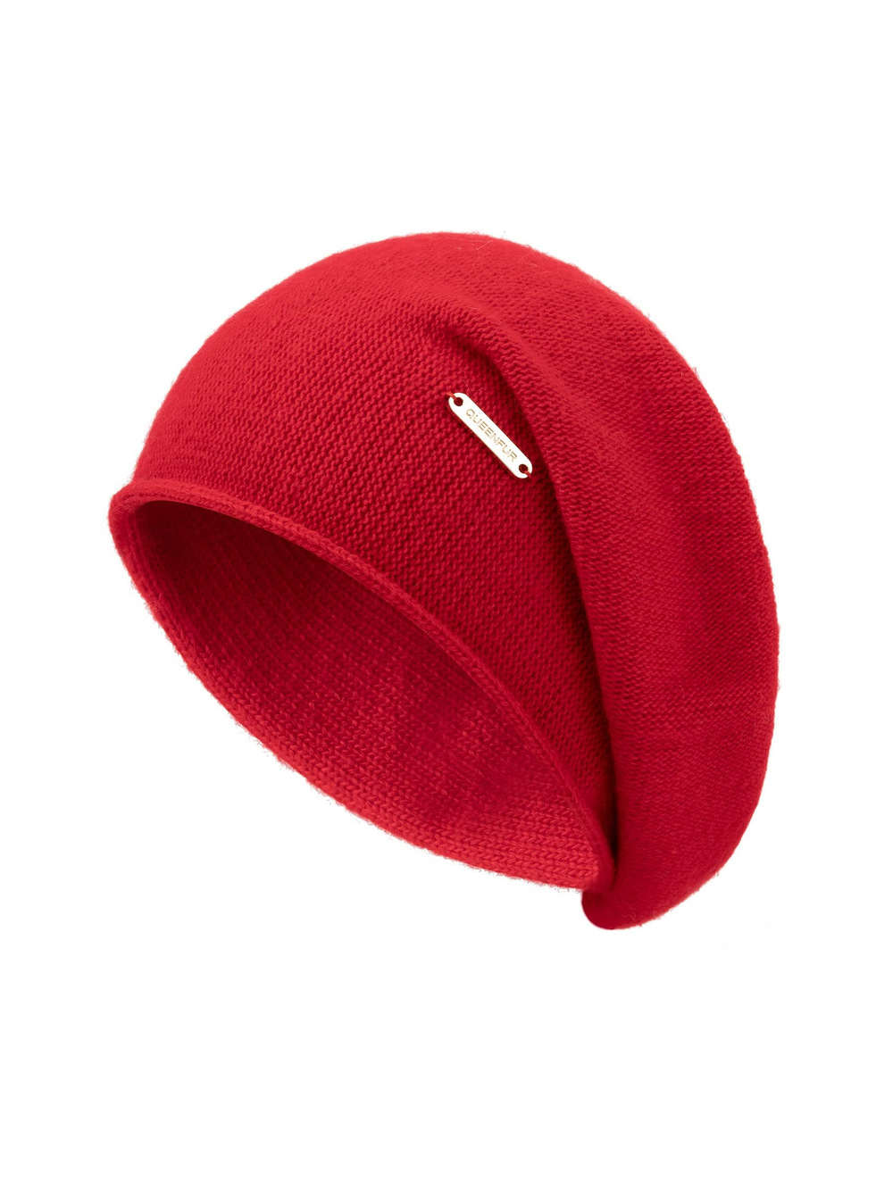 Knit Slouchy Beanie Hats for Women Cashmere Ski Cap Knitted Wool | Red | Size OS